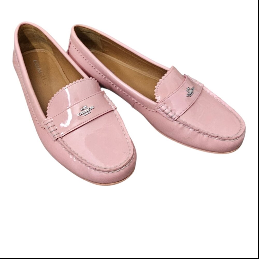 Coach Women's Odette Pink Patent Leather Casual Slip On Loafer Shoe COA Size 11 - Picture 4 of 15
